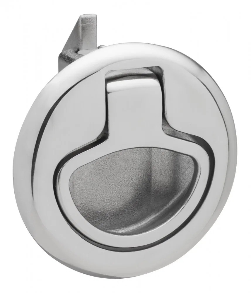 6135C – WHITECAP IND Drawer Latch, Non Locking Latch Silver Stainless Steel Single With Striker Pose